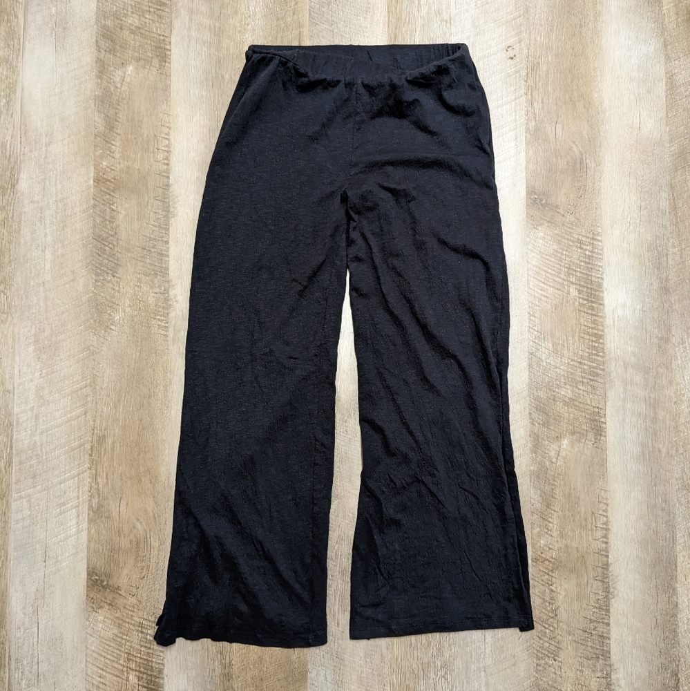 BDG Urban Outfitters Black Wide Leg Pants Long Leg Slits